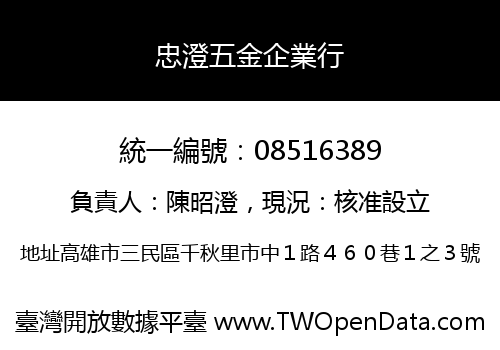 忠澄五金企業行
