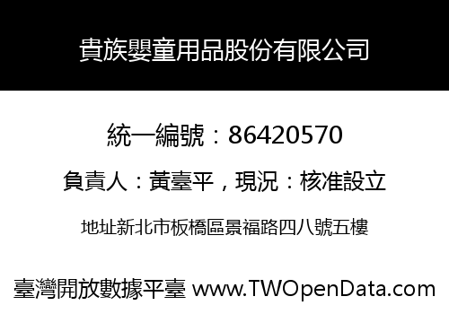 貴族嬰童用品股份有限公司