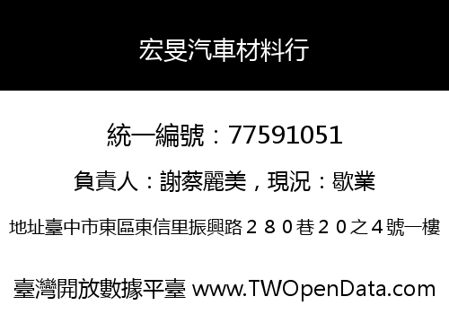 宏旻汽車材料行