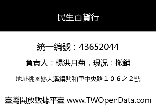 民生百貨行