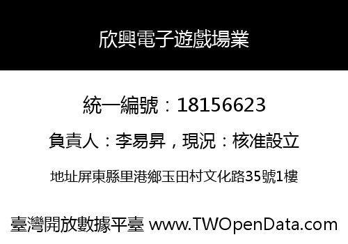 欣興電子遊戲場業