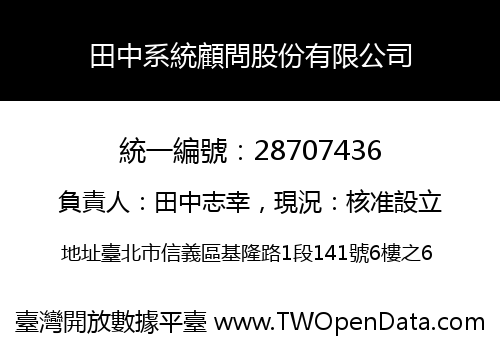 田中系統顧問股份有限公司