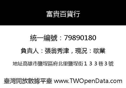 富貴百貨行