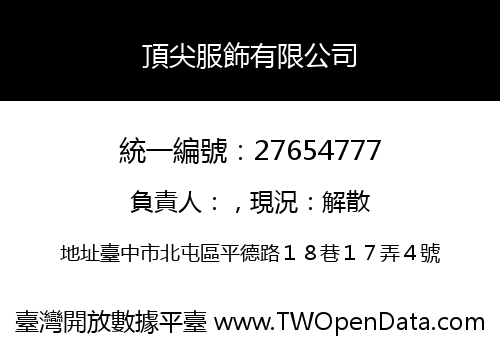 頂尖服飾有限公司