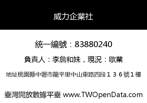 威力企業社