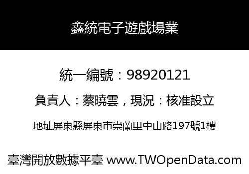 鑫統電子遊戲場業