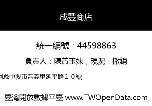 成豐商店