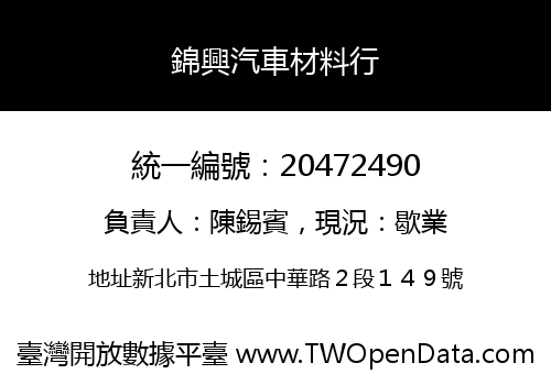 錦興汽車材料行