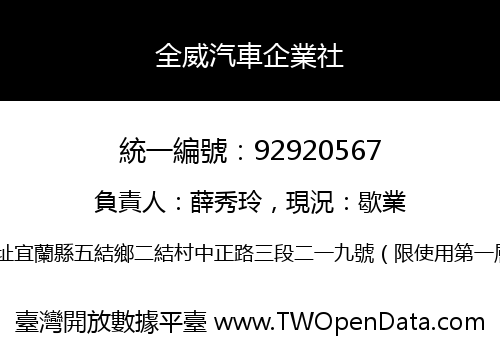 全威汽車企業社