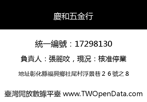 慶和五金行