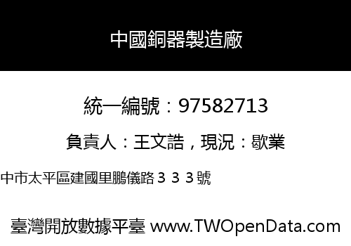 中國銅器製造廠