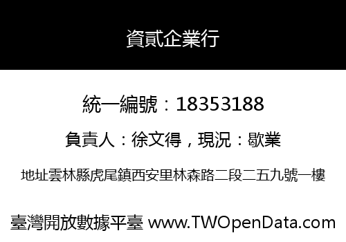 資貳企業行