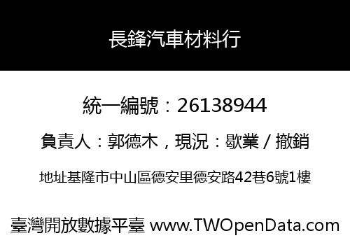 長鋒汽車材料行