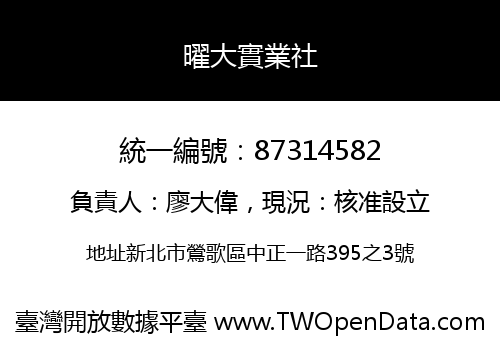 曜大實業社
