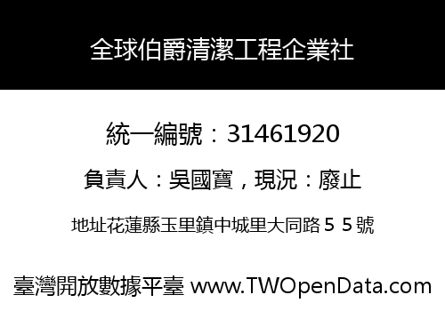 全球伯爵清潔工程企業社