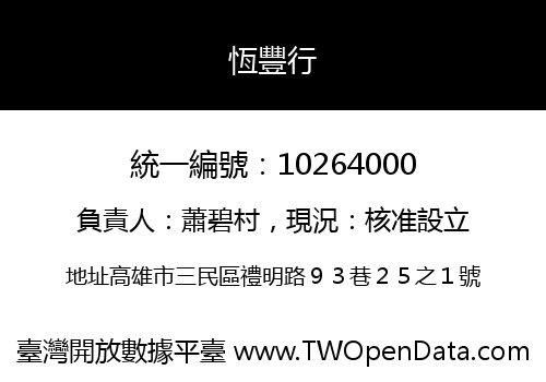 恆豐行