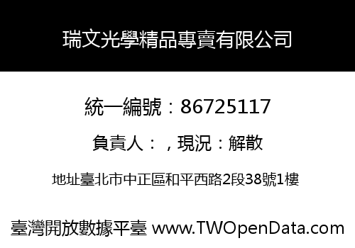瑞文光學精品專賣有限公司