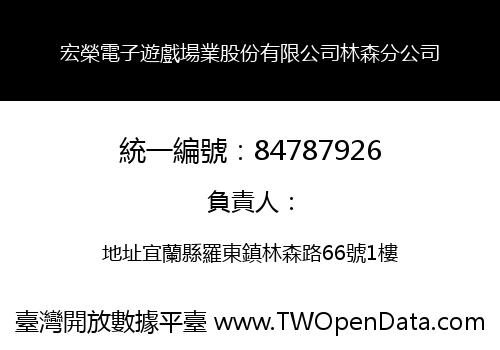 宏榮電子遊戲場業股份有限公司林森分公司