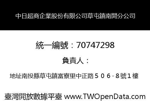 中日超商企業股份有限公司草屯鎮南開分公司
