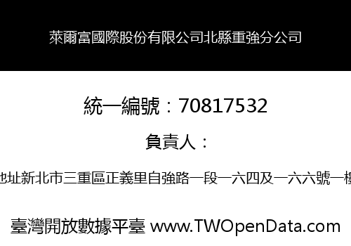 萊爾富國際股份有限公司北縣重強分公司