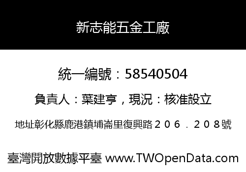 新志能五金工廠