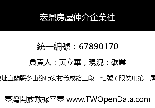 宏鼎房屋仲介企業社