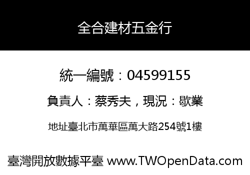 全合建材五金行