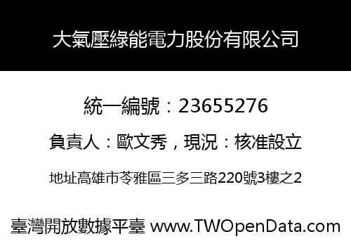 大氣壓綠能電力股份有限公司