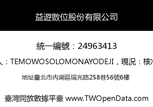 益遊數位股份有限公司