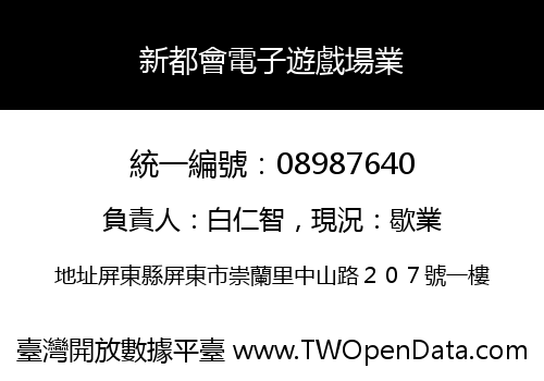 新都會電子遊戲場業