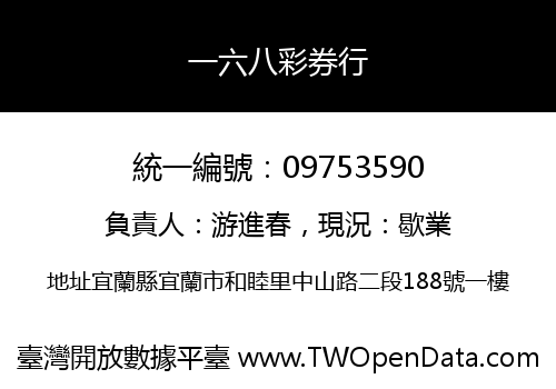 一六八彩券行