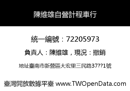 陳維雄自營計程車行