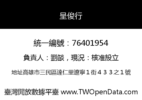 呈俊行