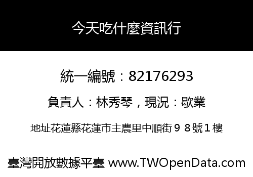 今天吃什麼資訊行