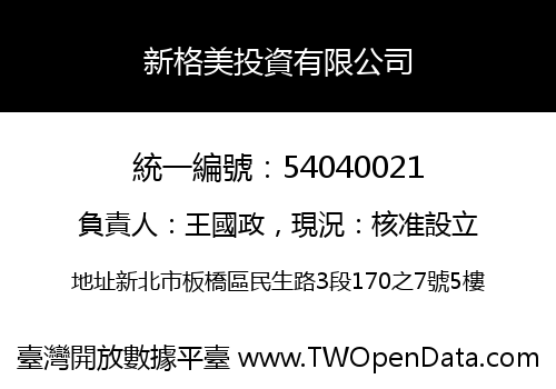 新格美投資有限公司