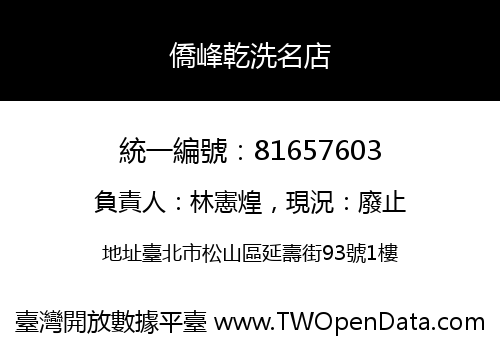 僑峰乾洗名店