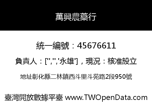 萬興農藥行