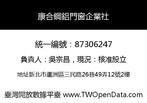 康合鋼鋁門窗企業社