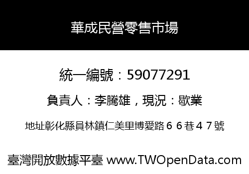 華成民營零售市場