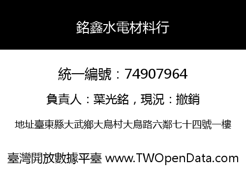 銘鑫水電材料行