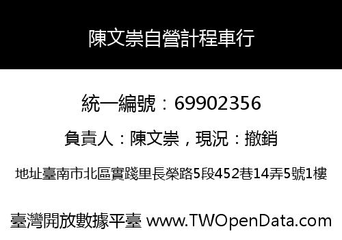 陳文崇自營計程車行