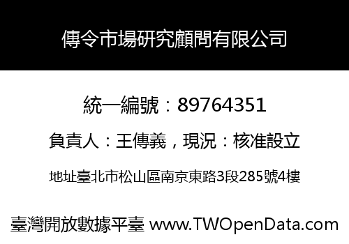 傳令市場研究顧問有限公司