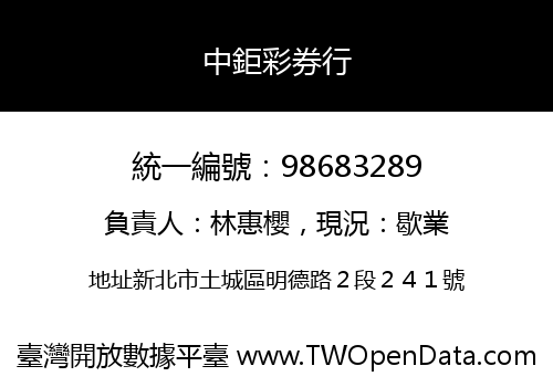 中鉅彩券行