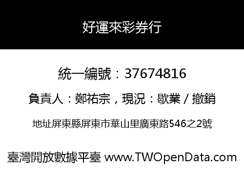 好運來彩券行