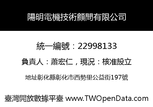 陽明電機技術顧問有限公司