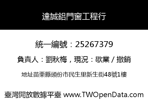 達誠鋁門窗工程行