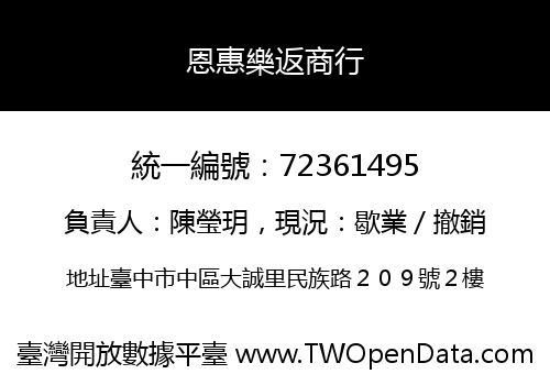 恩惠樂返商行