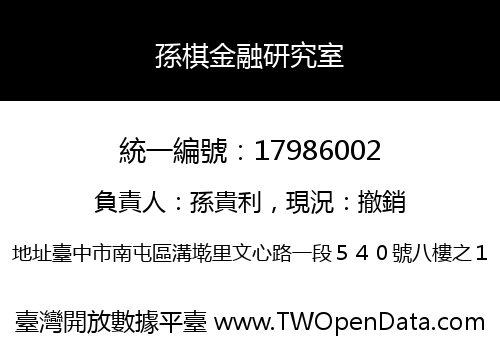 孫棋金融研究室