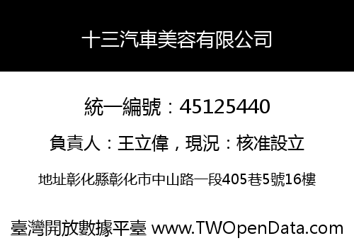 十三汽車美容有限公司