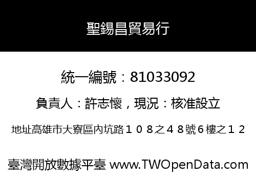 聖錫昌貿易行